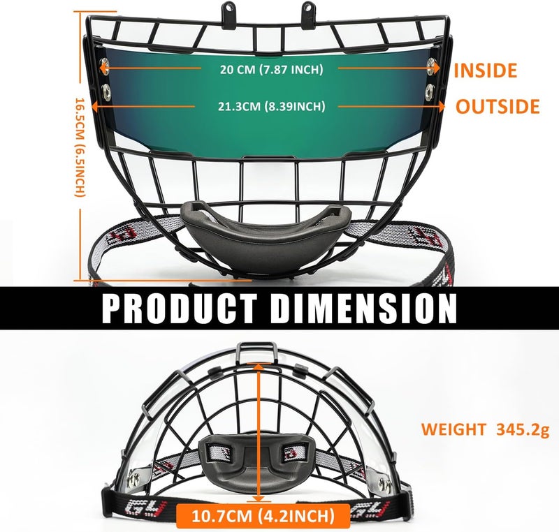 GY Hockey Helmet Cage & Face Shield Protector Combo Ice Hockey Full Face Shield Junior & Youth - Image 3